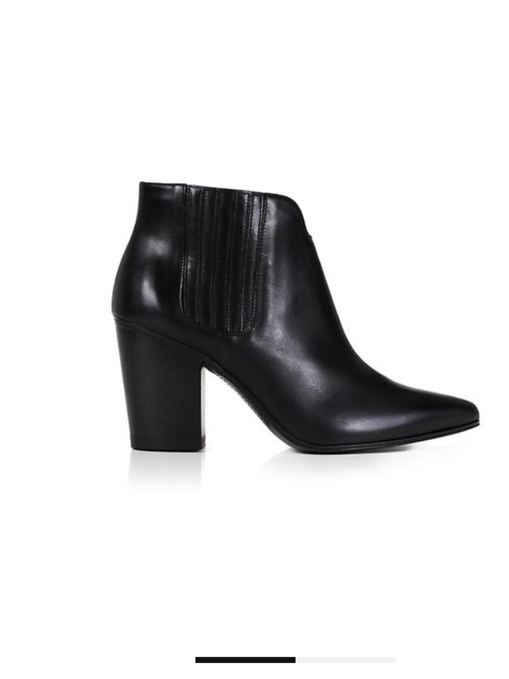Alumnae Black Leather Chelsea Ankle Boots Pointed Toe Made In Italy Size 40.5